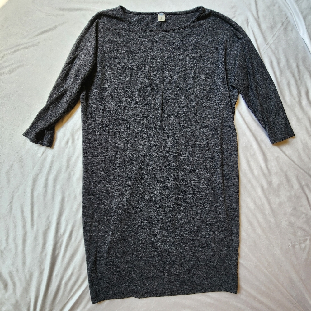Old Navy Charcoal Gray 3/4 Sleeve Dress